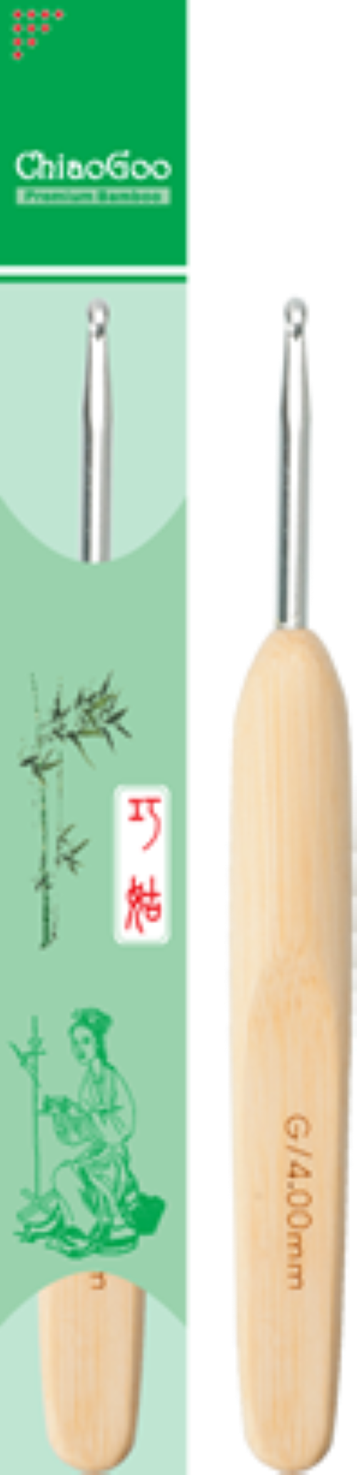 ChiaoGoo Crochet Hooks, Natural, Metal Head