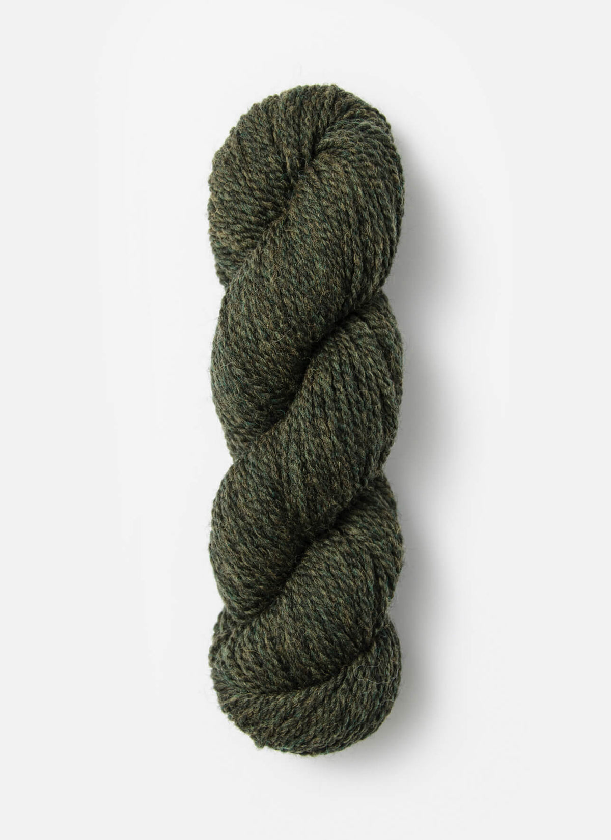 Deep green skein of fine highland wool