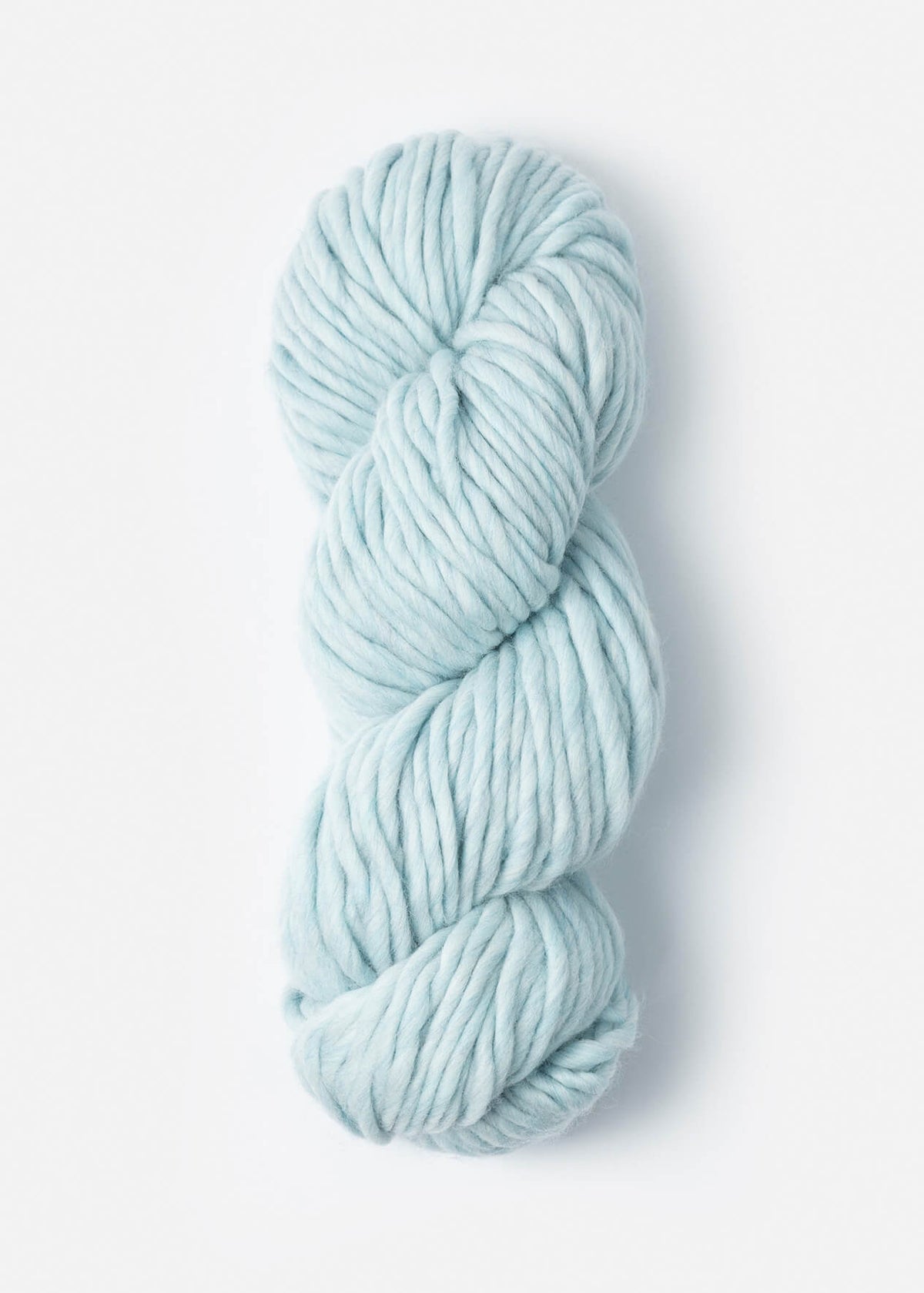 Ice blue skein of highland wool yarn