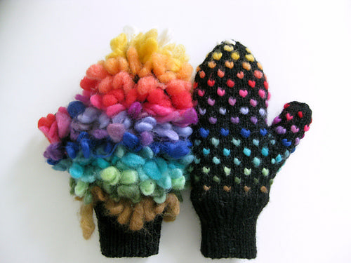 Knit Thrummed Mitts