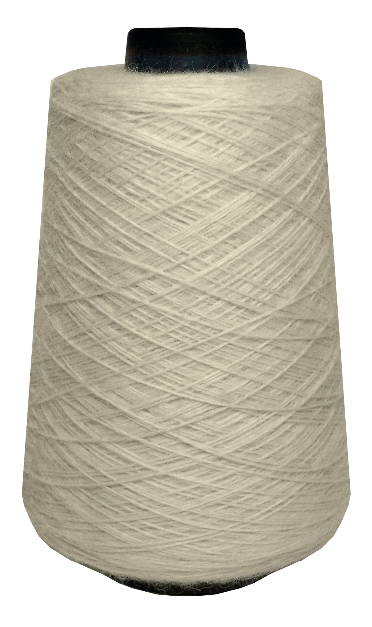 Large spool of ivory wool yarn