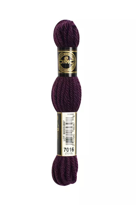 DMC Tapestry Wool Chart - Blanc, Ecru, Noir & 7000 - 7099