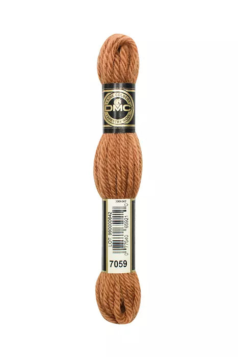 DMC Tapestry Wool Chart - Blanc, Ecru, Noir & 7000 - 7099