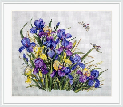 Irises - Cross Stitch Kit