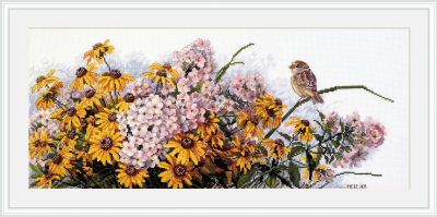 Black Eyed Susans and Phlox - Cross Stitch Kit