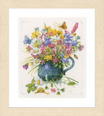 Flowers In Vase - Cross Stitch Kit