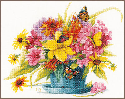 Flowers In Vase 2 - Cross Stitch Kit