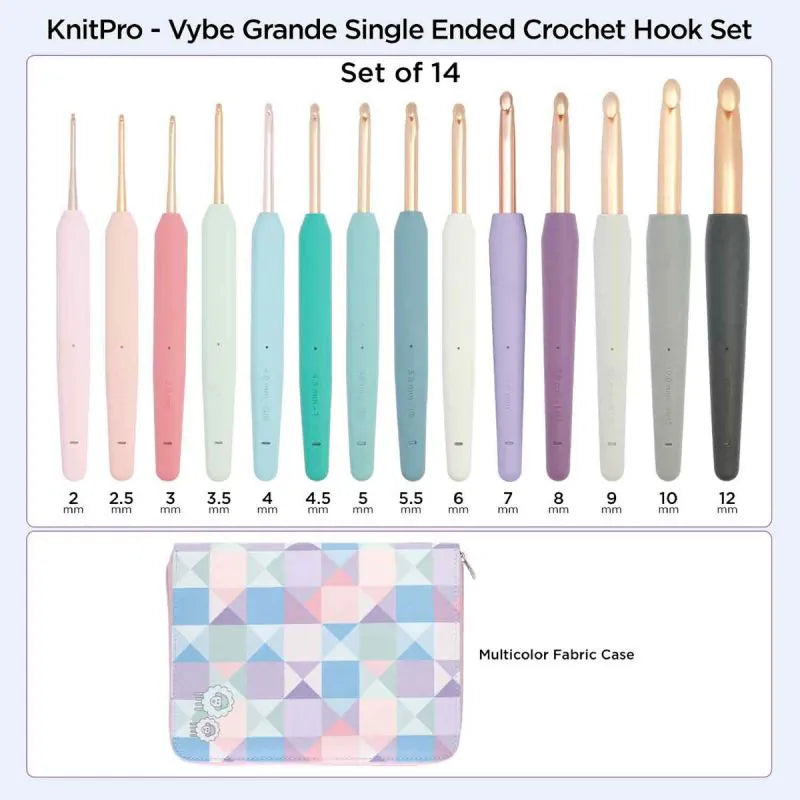 Knit Pro Vybe Grande Single Ended Crochet Set