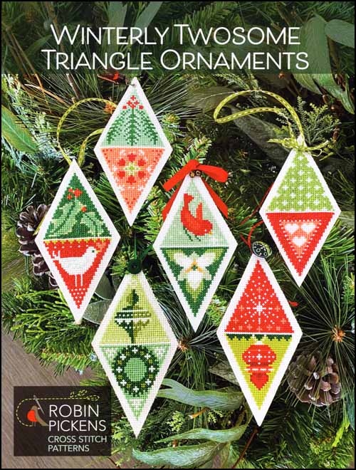 Winterly Twosome Triangle Ornaments - Chart