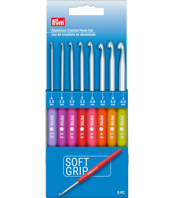 Prym Soft Touch Crochet Hooks Set of 8