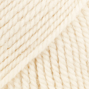 Close-up of off white wool and alpaca yarn from Drops