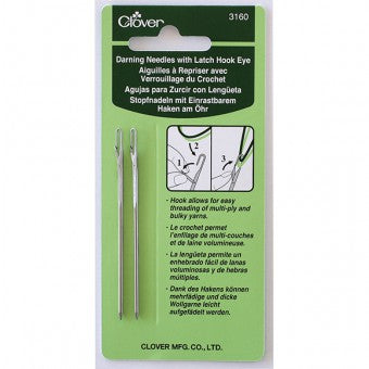 Clover 3160 Darning Needle with Latch Hook Eye