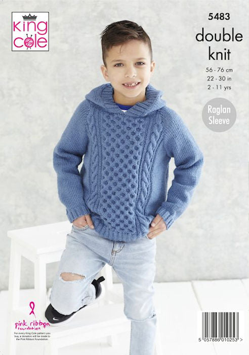 King Cole Subtle Drifter DK Leaflet 5483 - Hooded Sweater