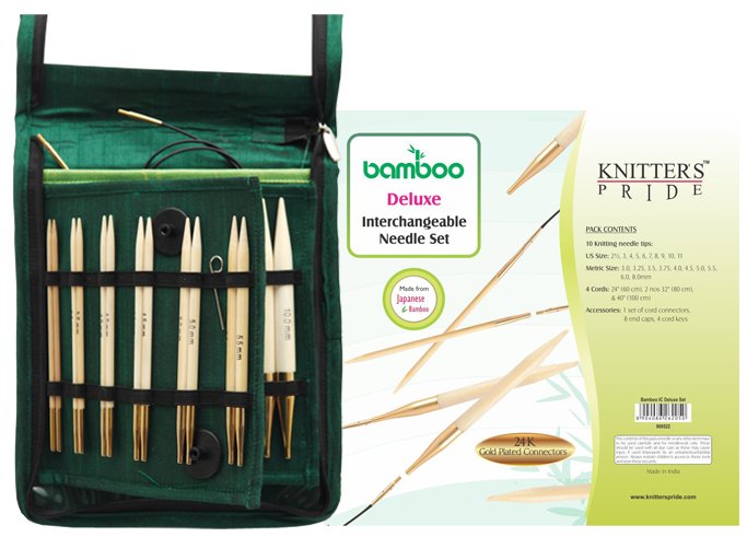 Knitter's Pride Bamboo Interchangeable Deluxe Knitting Needle Set