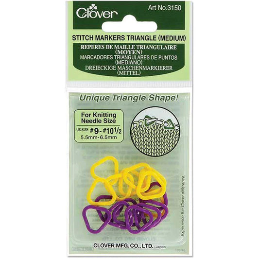 Clover 3150 Stitch Markers Triangle Medium