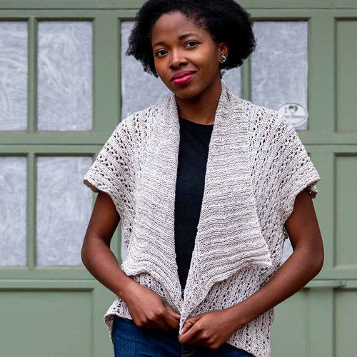 Jenna Oversized Shrug Pattern Leaflet by Melissa Leapman for Juniper Moon Farm