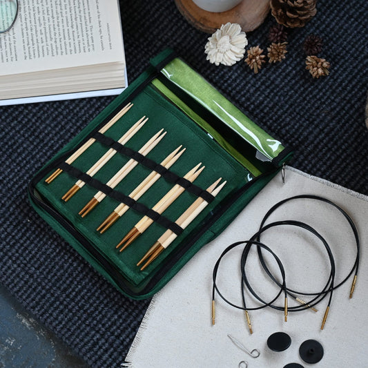Knit Pro Bamboo Interchangeable Deluxe Knitting Needle Set