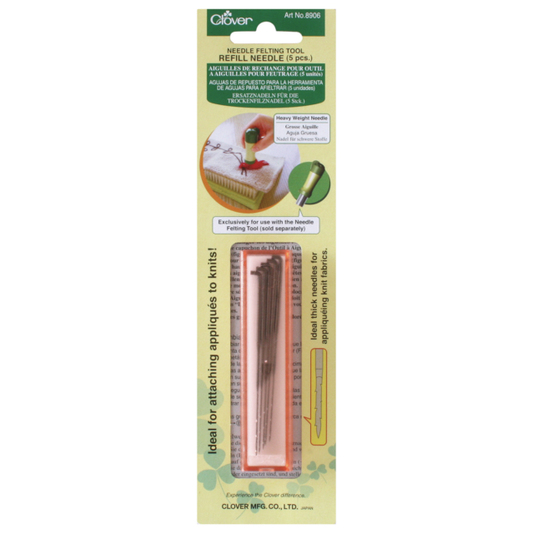 Clover 8906 Needle Felting Tool Refill Needle - Heavy Weight