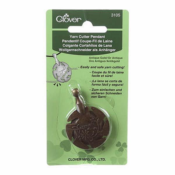 Clover 3105 Yarn Cutter Pendant - Antique Gold