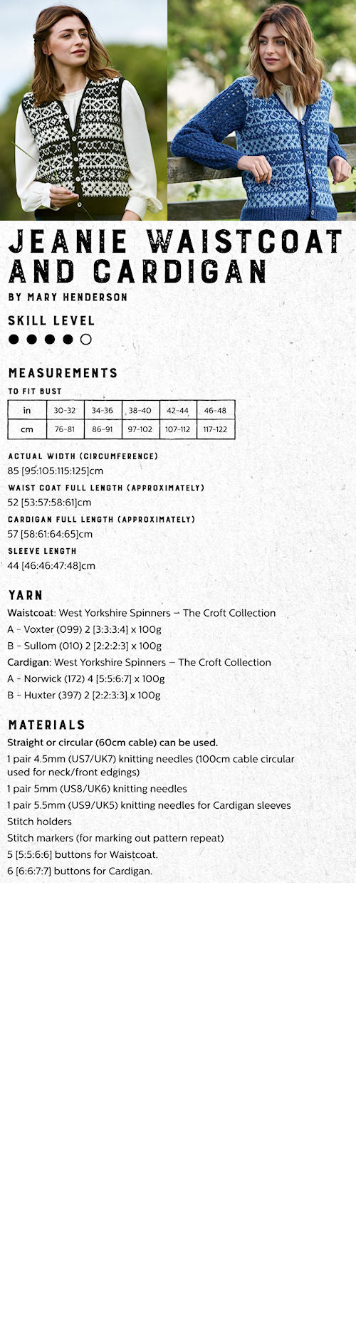 The Croft: Shetland Country -- Jeanie Waistcoat and Cardigan