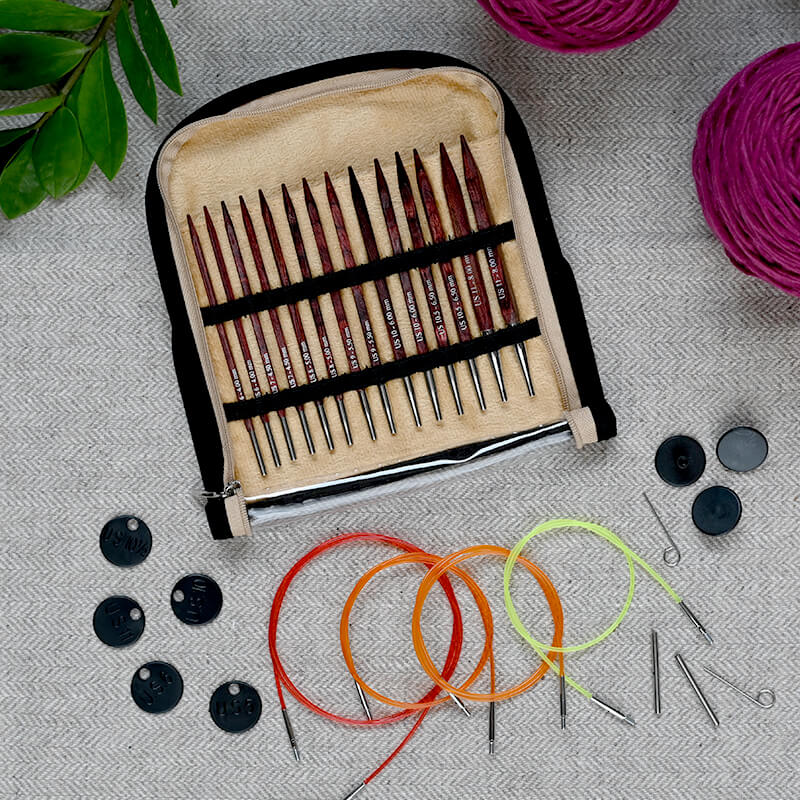 Knit Pro Cubics Symfonie Rose Deluxe Interchangeable Needle Set (300601)
