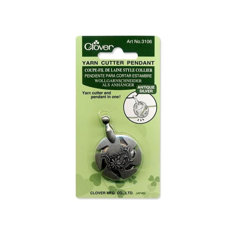 Clover 3106 Yarn Cutter Pendant - Antique Silver
