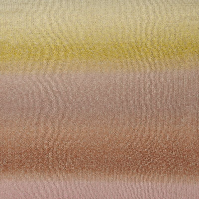 Knitted fabric swatch with a gradient of colors in 002 Spring Shades.