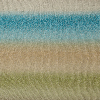 Knitted fabric swatch with a gradient of colors in 007 Olive Shades.