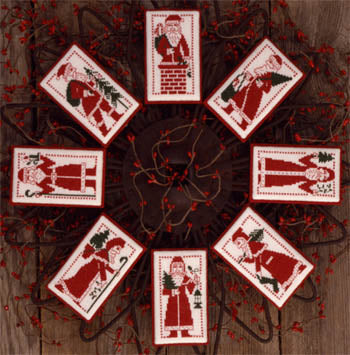 Redwork Santas - Chart