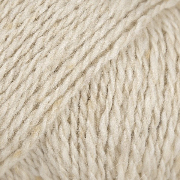 Close-up of cream wool/alpaca/viscose yarn from Drops