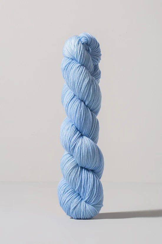 Pale Blue skein of merino and nylon yarn from Urth