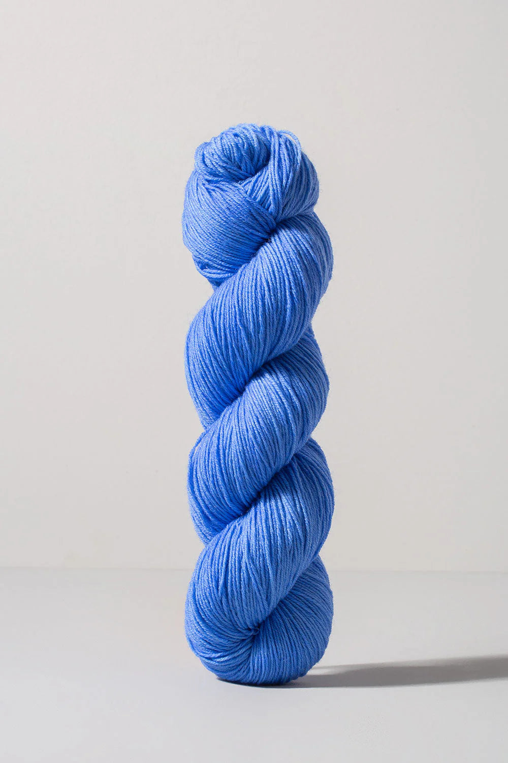 sky blue skein of merino and nylon yarn from Urth