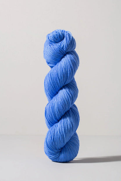 sky blue skein of merino and nylon yarn from Urth