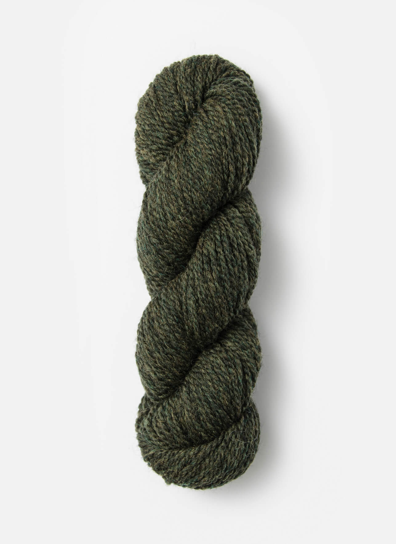 Deep green skein of fine highland wool