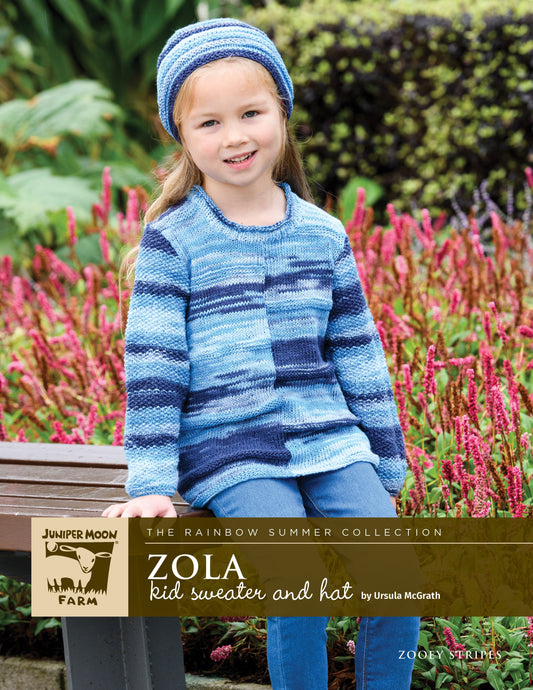 Zola Sweater and Hat Pattern - Juniper Moon Farm