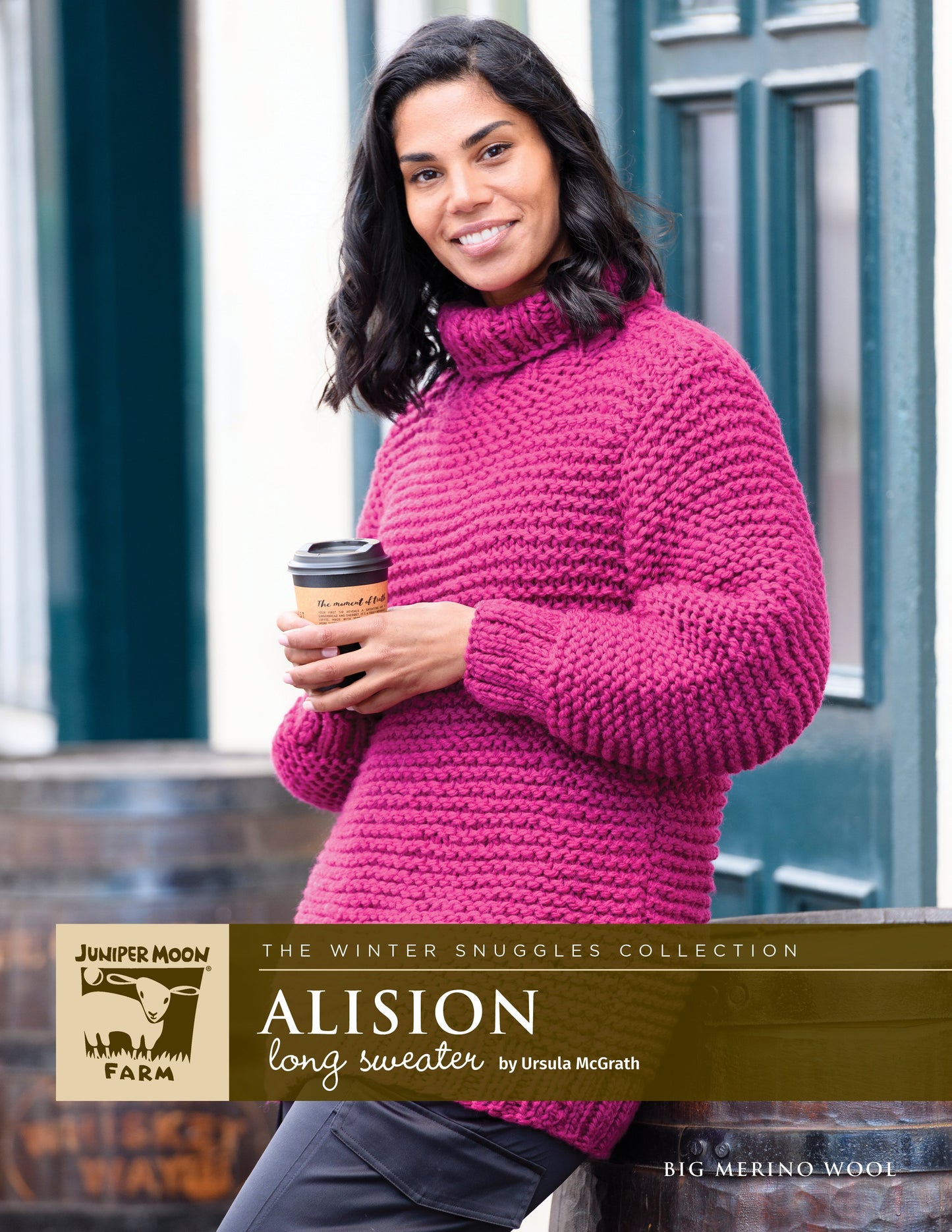 Alison Long Sweater Pattern Leaflet - Juniper Moon Farm's Big Merino Wool