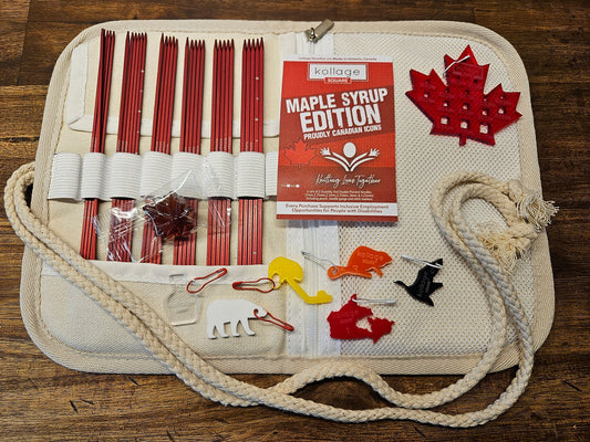 Kollage Maple Syrup Edition Square Double-pointed Knitting Needle Combo Pack