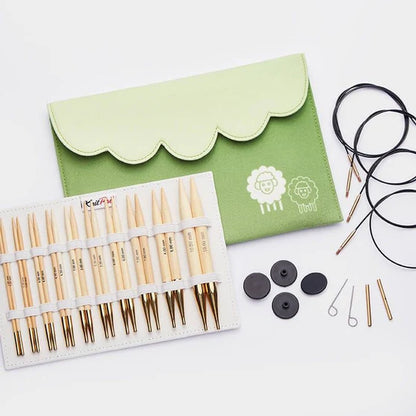 Knit Pro Bamboo Interchangeable Deluxe Knitting Needle Set-5"