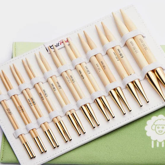 Knit Pro Bamboo Interchangeable Deluxe Knitting Needle Set-5"