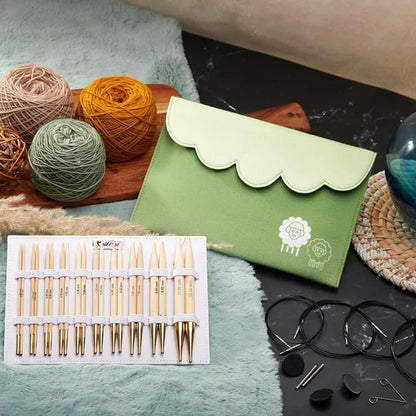 Knit Pro Bamboo Interchangeable Deluxe Knitting Needle Set-5"