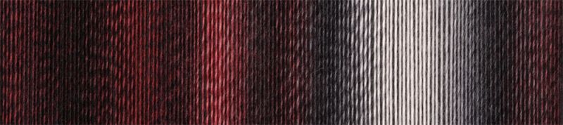 Up close image of white and black gradient yarn