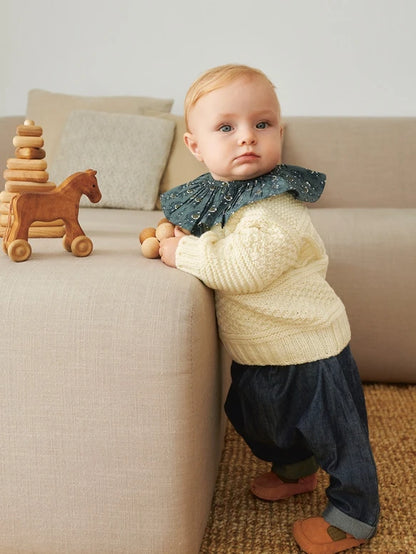 Sandnes Garn Leaflet 2413 No. 1 - Guernsey Sweater Baby