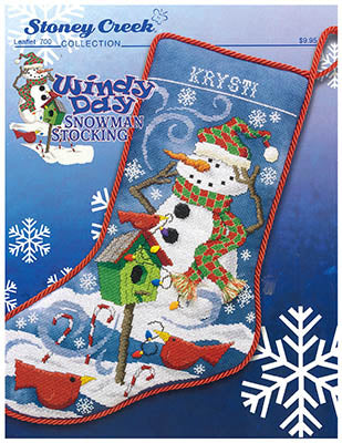 Windy Day Snowman Stocking - Chart