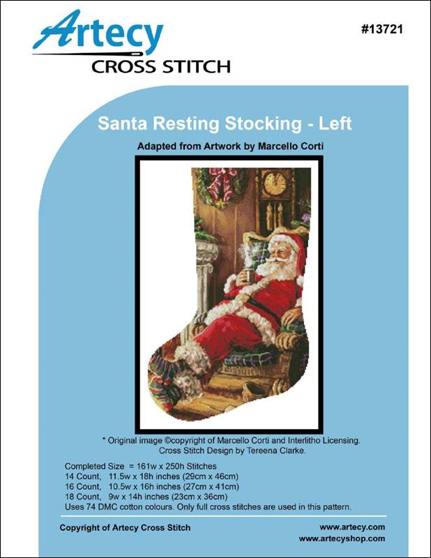 Santa Resting Stocking (Left) - Chart