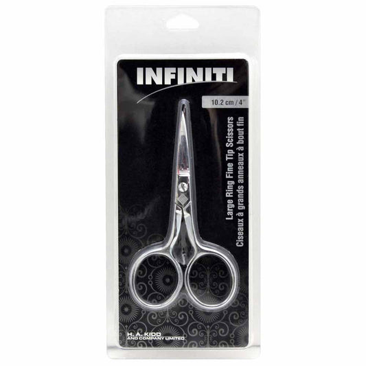 Infiniti 4" Large Ring Fine Tip Embroidery Scissors
