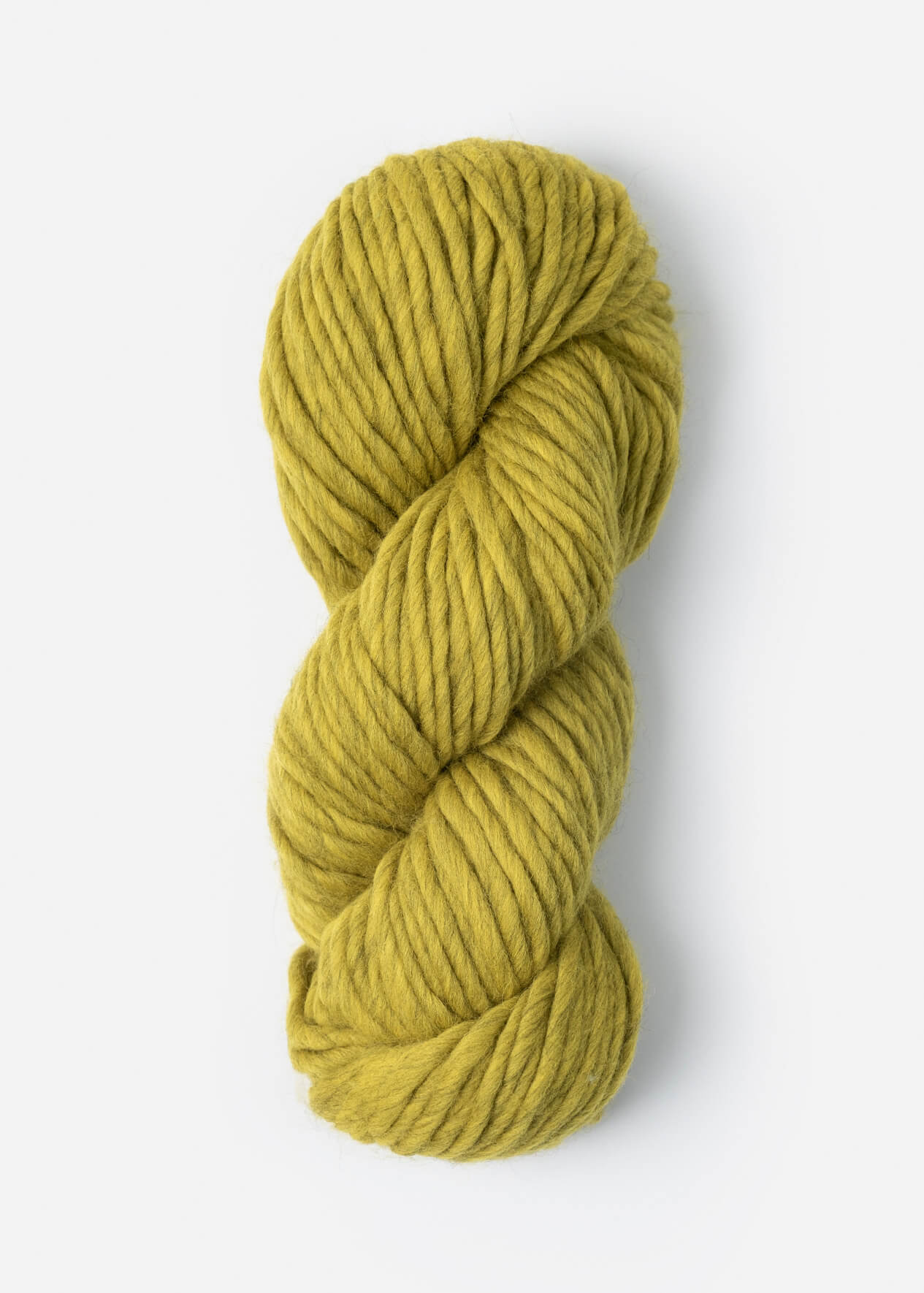 yellow-green skien of highland wool