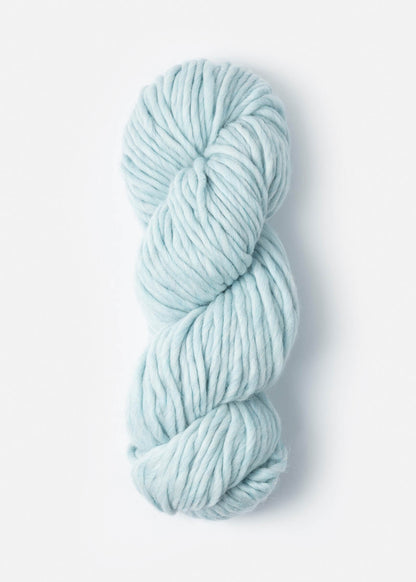 Ice blue skein of highland wool yarn