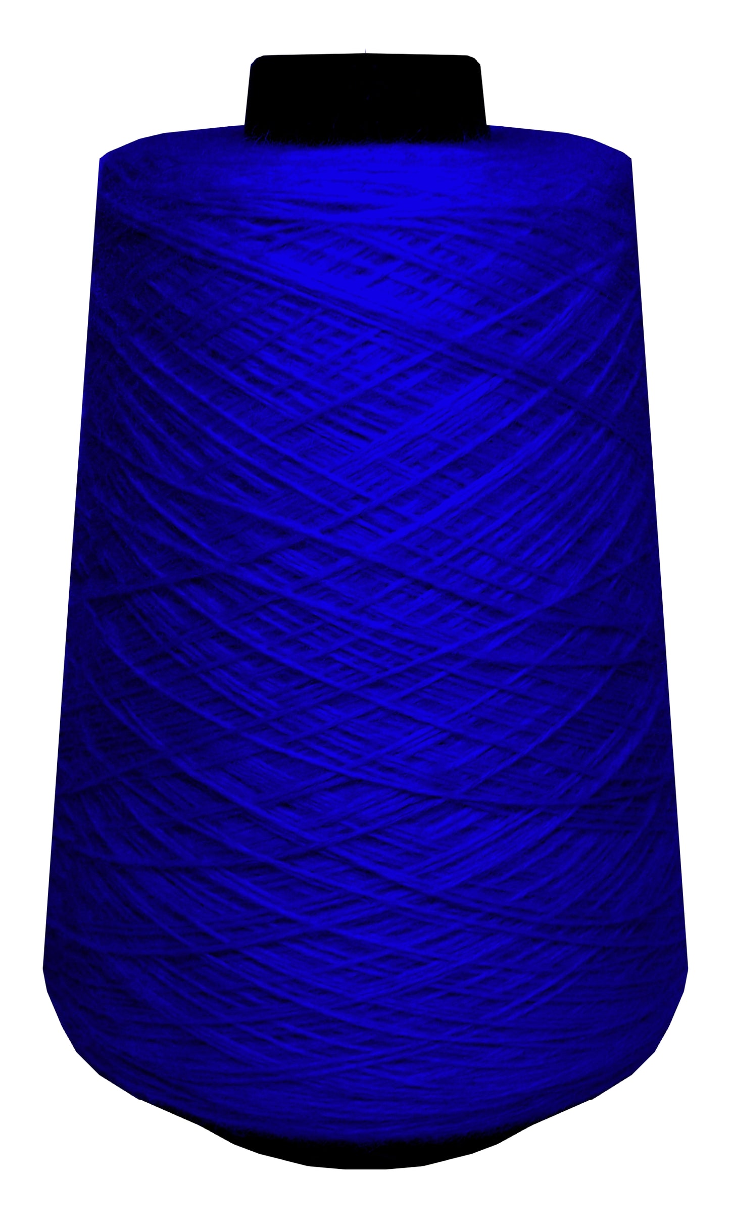 Large spool of royal blue wool yarn 