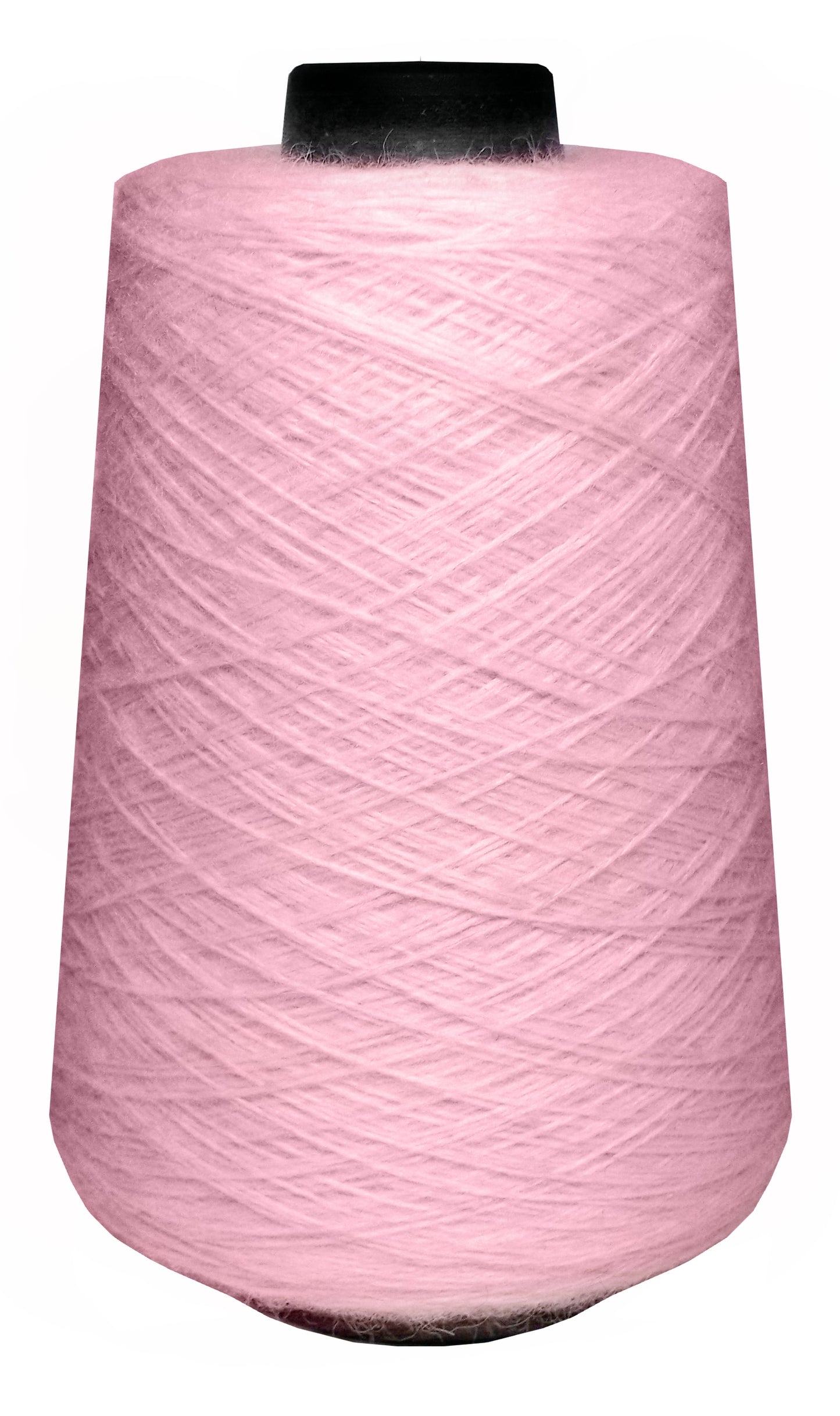 Large spool of light pink wool yarn 