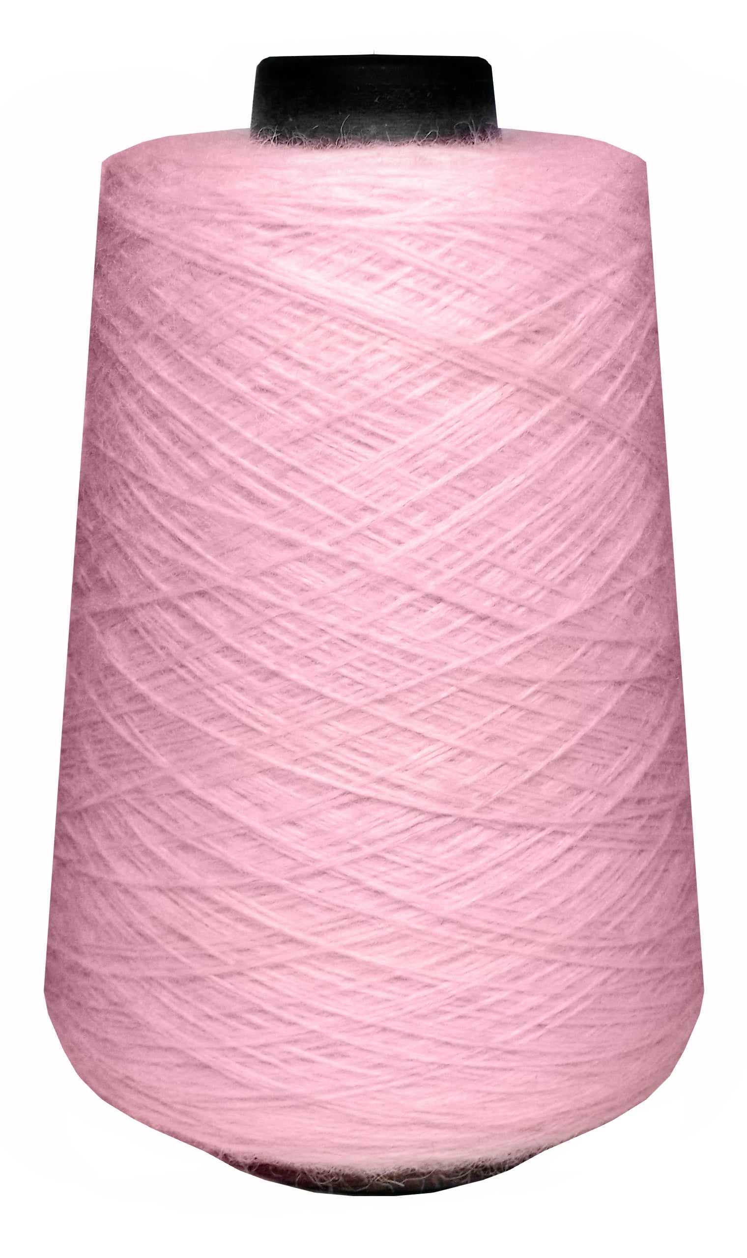 Large spool of light pink wool yarn 